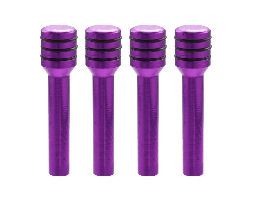 Aluminum Alloy Car Door Lock Pin Car Interior Decor Door Lock Pull Pin Auto Accessory Universal for All Cars Auto Accessories. (4PC Purple Door-Lock PIN)