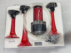 3 Pipe Horn 3 Trumpet Musical Air Horns 12V Universal for All Vehicles 3 pipe Air Pressure loud horn Enhanced horn sound 3PC/SET.