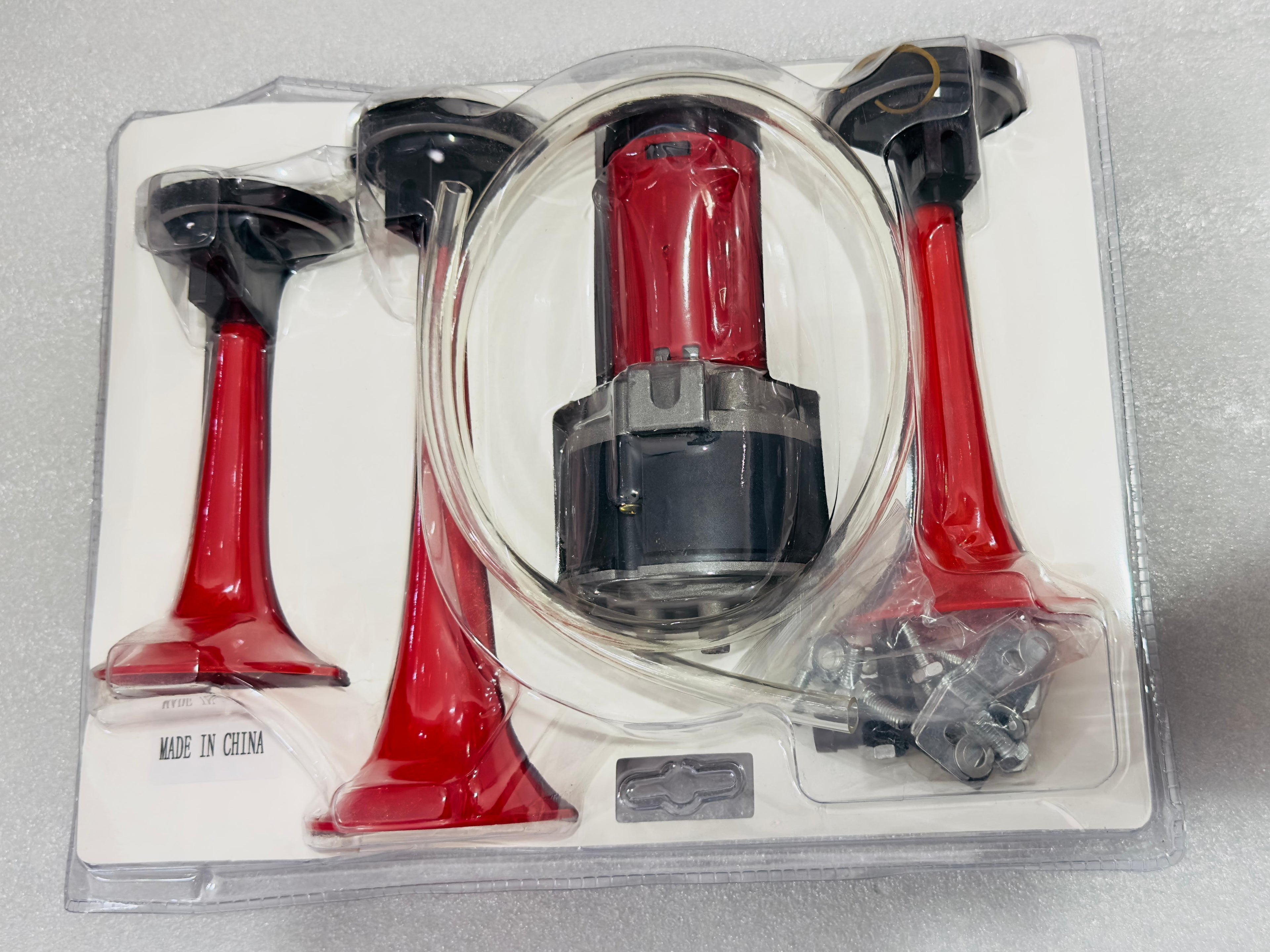 3 Pipe Horn 3 Trumpet Musical Air Horns 12V Universal for All Vehicles 3 pipe Air Pressure loud horn Enhanced horn sound 3PC/SET.