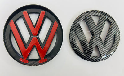 Front End Badge Carbon Polo Logo Emblem 3D Badge Auto Racing Sport Sticker for Polo Grand Tourer Decal Decorative Logo for Cars 1PC.