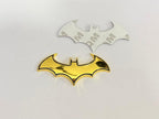 Golden-Black Batman 3D Logo (8cmx3.5cm) for Car Bike Laptop Emblem, Attractive Batman Sticker Badge Universal
