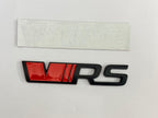 RED-Black VRS 3D Sticker (12cmx2.5cm) for Car Bike Laptop Emblem, VRS Sticker 3D Badge Auto Racing Sport Logo Grand Tourer Decal Auto Accessories.