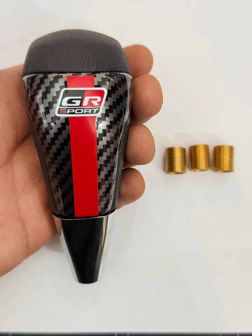 TRD G-R Carbon Design Gear Shift Knob Gear Knob Lever for Manual Car with 3 Adapters TRD G-R Universal Fit Gear Stick Shift Knob