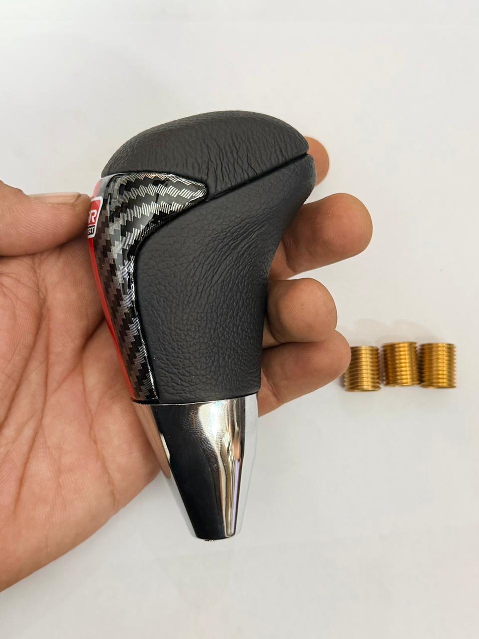 TRD G-R Carbon Design Gear Shift Knob Gear Knob Lever for Manual Car with 3 Adapters TRD G-R Universal Fit Gear Stick Shift Knob
