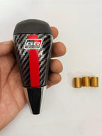 TRD G-R Carbon Design Gear Shift Knob Gear Knob Lever for Manual Car with 3 Adapters TRD G-R Universal Fit Gear Stick Shift Knob