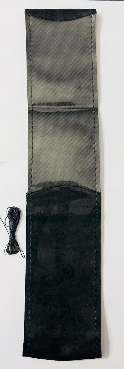 Black Alcantara Steering Grip Cover for Car Steering Wheel Soft Durable Universal Fit for Car Steering Grip Cover with Stitching Thread.