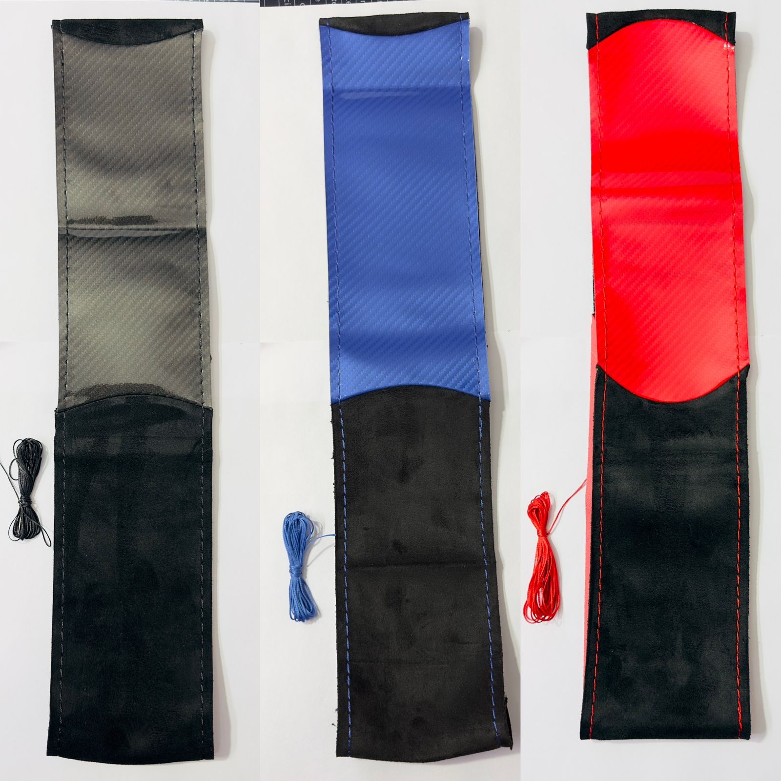 Alcantara Steering Grip Cover for Car Steering Wheel Soft Durable Universal Fit for Car Steering Grip Cover with Stiching Thread.