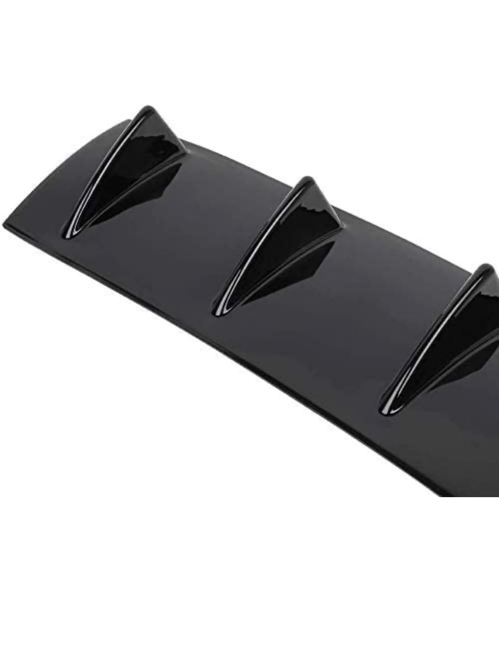 7Wing Shark Diffuser Universal Rear Bumper Lip Diffuser Car Rear Bumper Spoiler Shark Fin 7-Wing