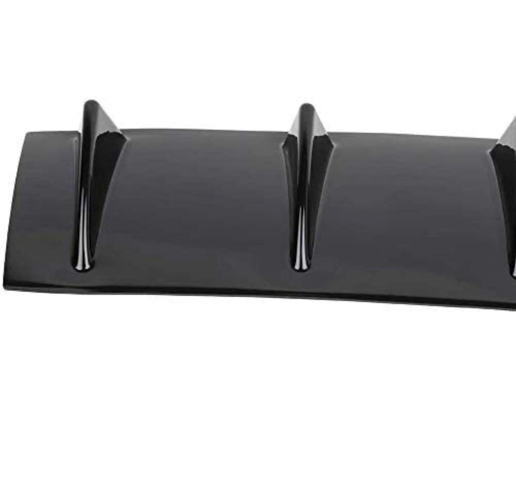 7Wing Shark Diffuser Universal Rear Bumper Lip Diffuser Car Rear Bumper Spoiler Shark Fin 7-Wing