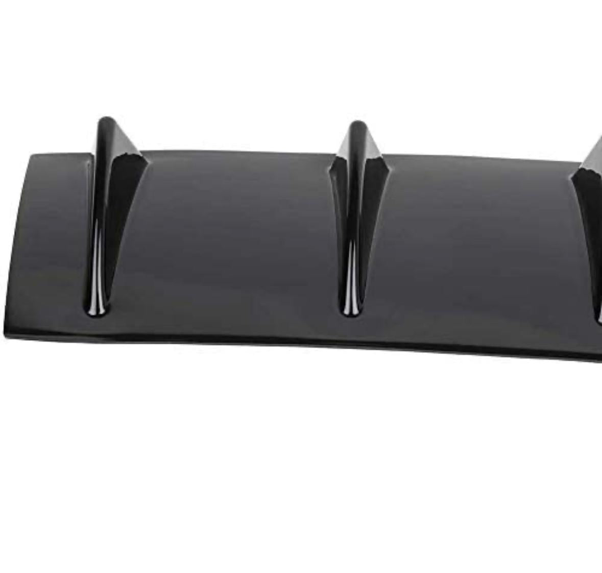 7Wing Shark Diffuser Universal Rear Bumper Lip Diffuser Car Rear Bumper Spoiler Shark Fin 7-Wing