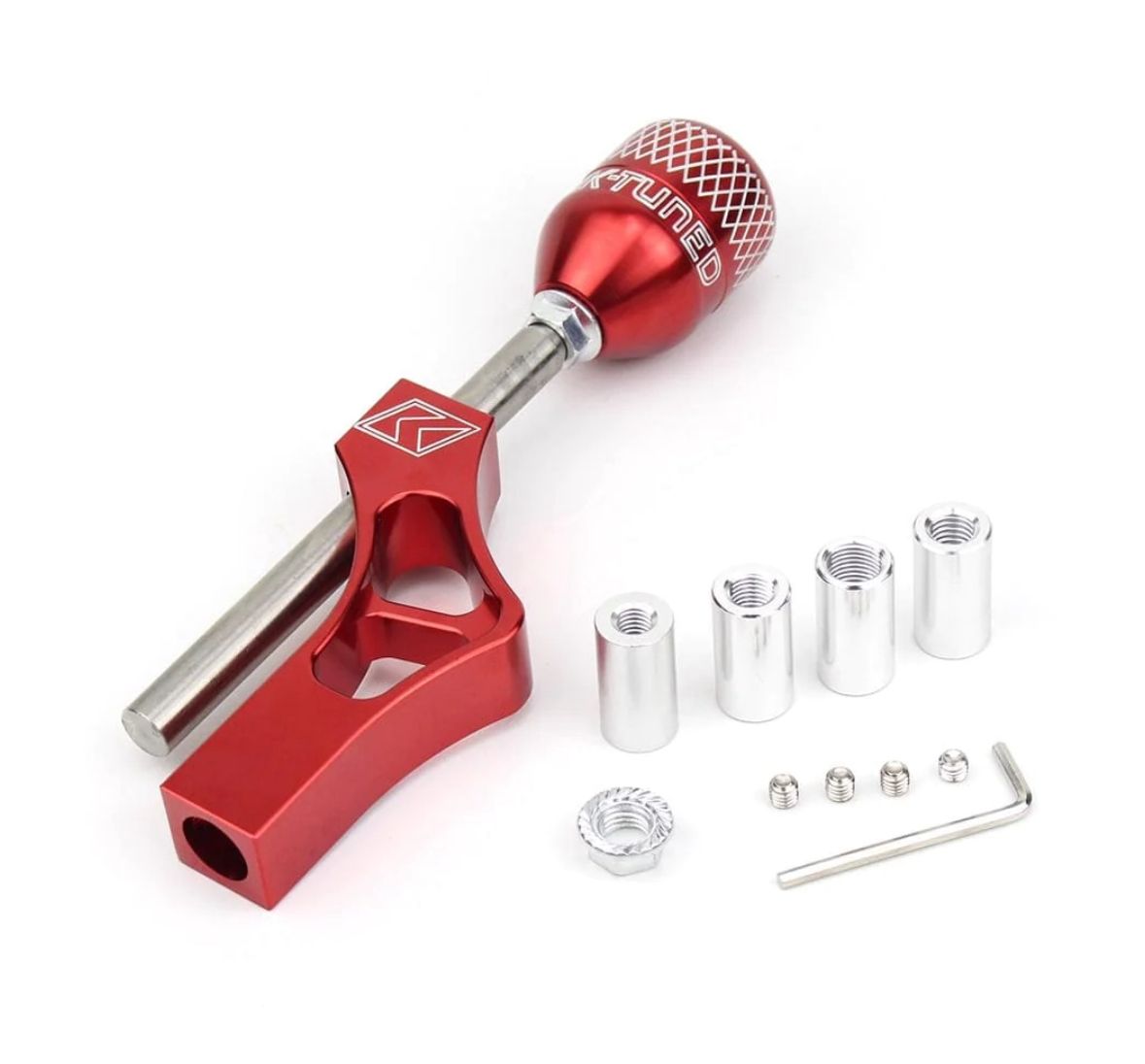 KTUNE Gear Shift Knob Adjustable Extender + Gear Shift KNOB Height Lever Extension Car Gear Shifter Extender Kit with 4 Adapters