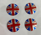 4pcs UK Flag Logo Wheel Center Hub Cap Badge Emblem Sticker Decal Universal for All CAR