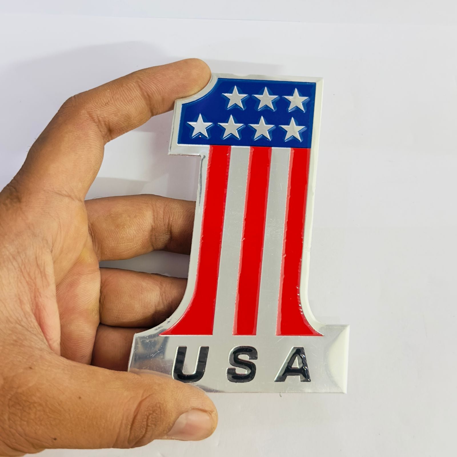 N. ONE Flag Logo (12cmX8cm) Metal Logo 3D Badge Car Emblem Premium Auto Racing Sport Sticker Grand Tourer Decal-1 Piece for car Bike Truck