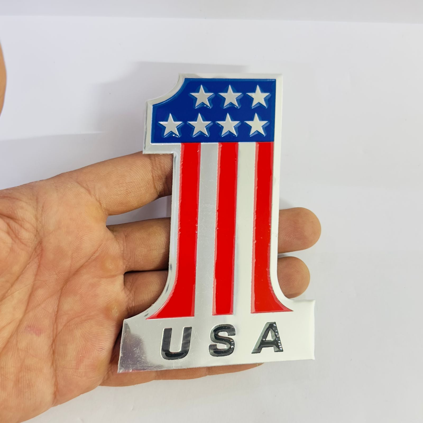 N. ONE Flag Logo (12cmX8cm) Metal Logo 3D Badge Car Emblem Premium Auto Racing Sport Sticker Grand Tourer Decal-1 Piece for car Bike Truck