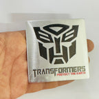 Transformerr Square Metal Slim Sticker 8cmx8cm Car Metal Logo Car Emblem 3D Badge Auto Racing Sport Sticker Grand Tourer Decal Slim Sticker-1PC
