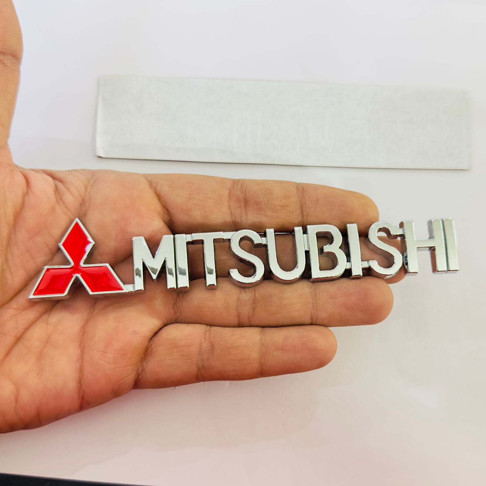 Mitsubishi Logo 15cmx2cm Car Metal Emblem 3D Badge Auto Racing Sport Sticker Grand Tourer Decal-1 Piece