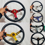 14INCH MOMO DEEP STEERING STYLE Look Rally Race Off Road with HUB Free Universal Steering Wheel for Sports Car Sporty Style Steerings 14INCH Momo Steerings-1 Piece