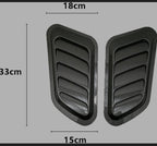 Bonnet Hood Scoop Decorative Air Flow Intake Vent Cover Universal Car Decorative Vent Cover Stickers For Decoration Big Scoop (2PC CARBON BONNET SCOOP)