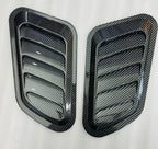 Bonnet Hood Scoop Decorative Air Flow Intake Vent Cover Universal Car Decorative Vent Cover Stickers For Decoration Big Scoop (2PC CARBON BONNET SCOOP)