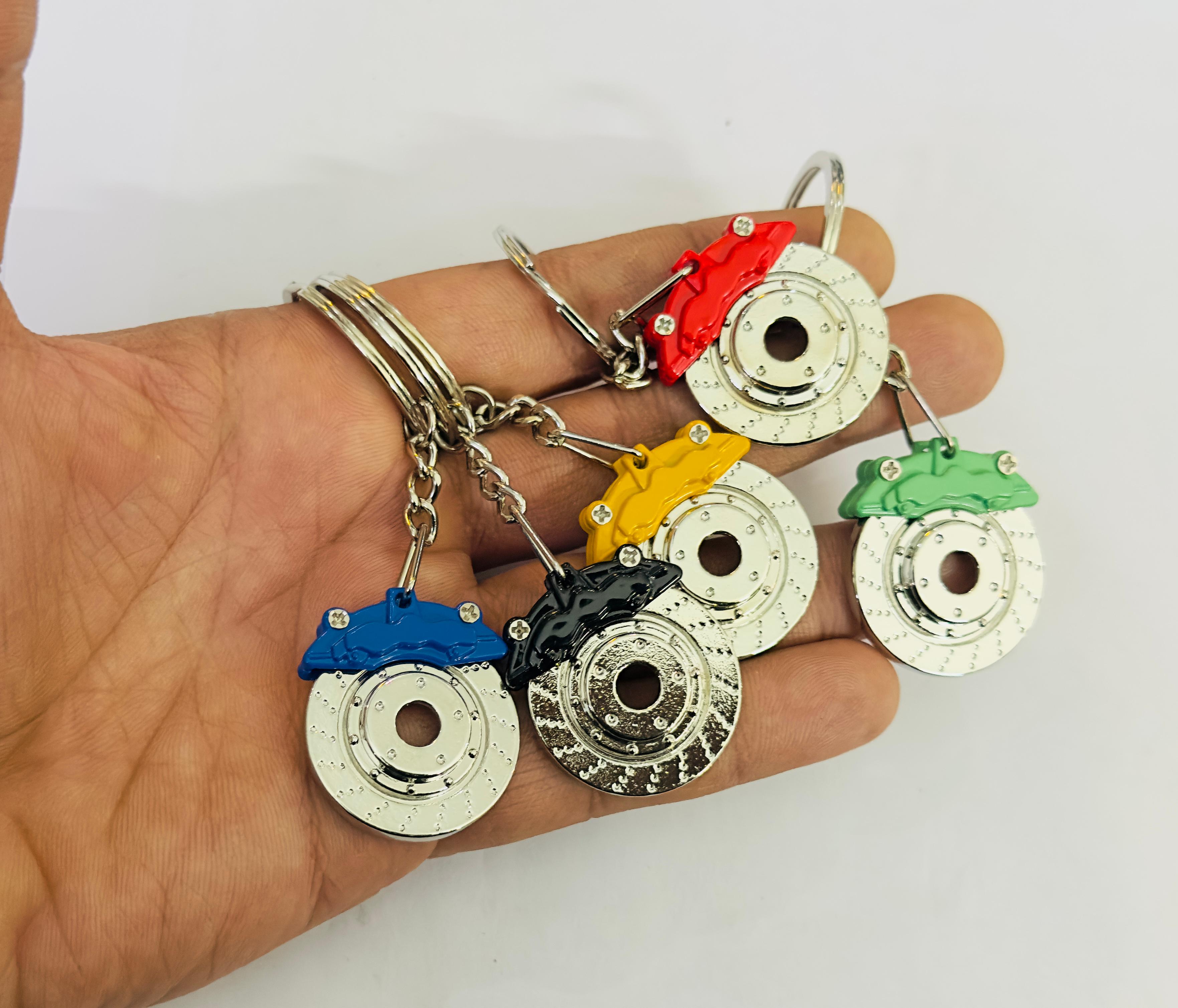 Wheel Disc Design Metal Keychain Car Styling Keychain Wheel Disc Key Ring Metal Key chain Pendant Ring
