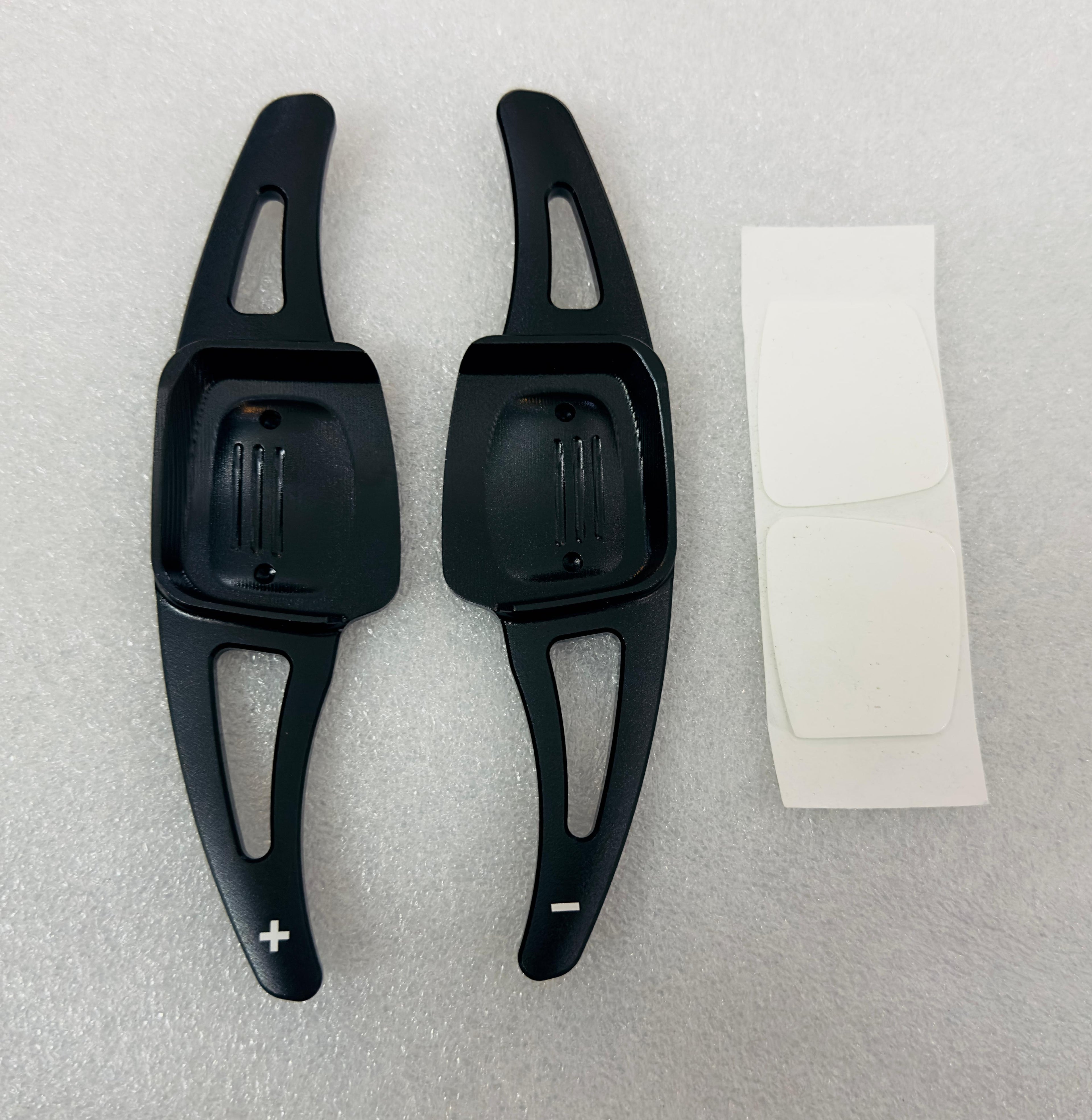 CNC Metal BLACK Virtus Paddle Shifter Aluminium Alloy Interior Styling Parts Extensions Compatible with Car VW Virtus Steering Wheel Paddle Shifter Cover.