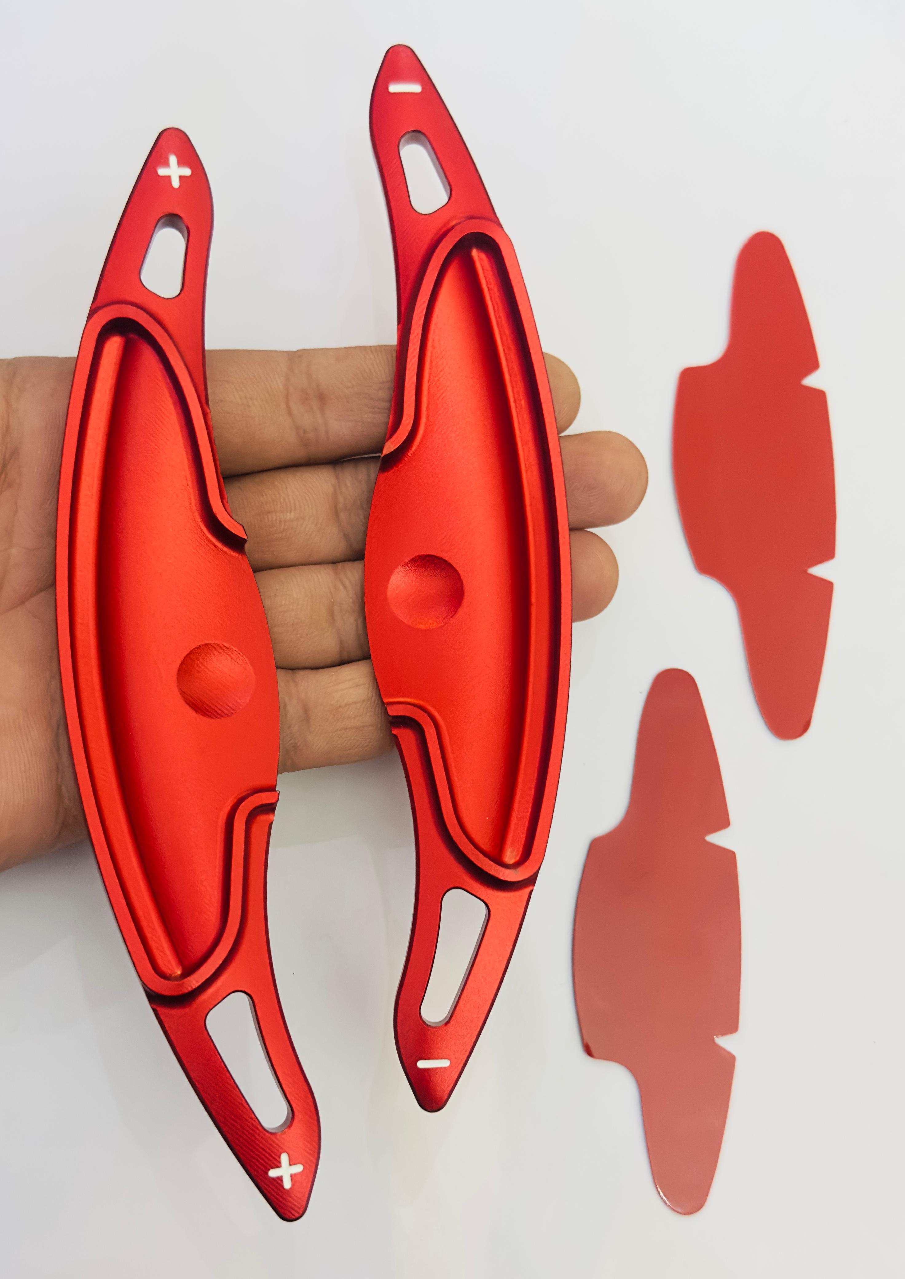 Red CNC Metal Paddle Shifter for Hyundai I-20 N-Line Venue N-Line Creta N-Line Interior Styling Parts Car Paddle Shifter Covers.
