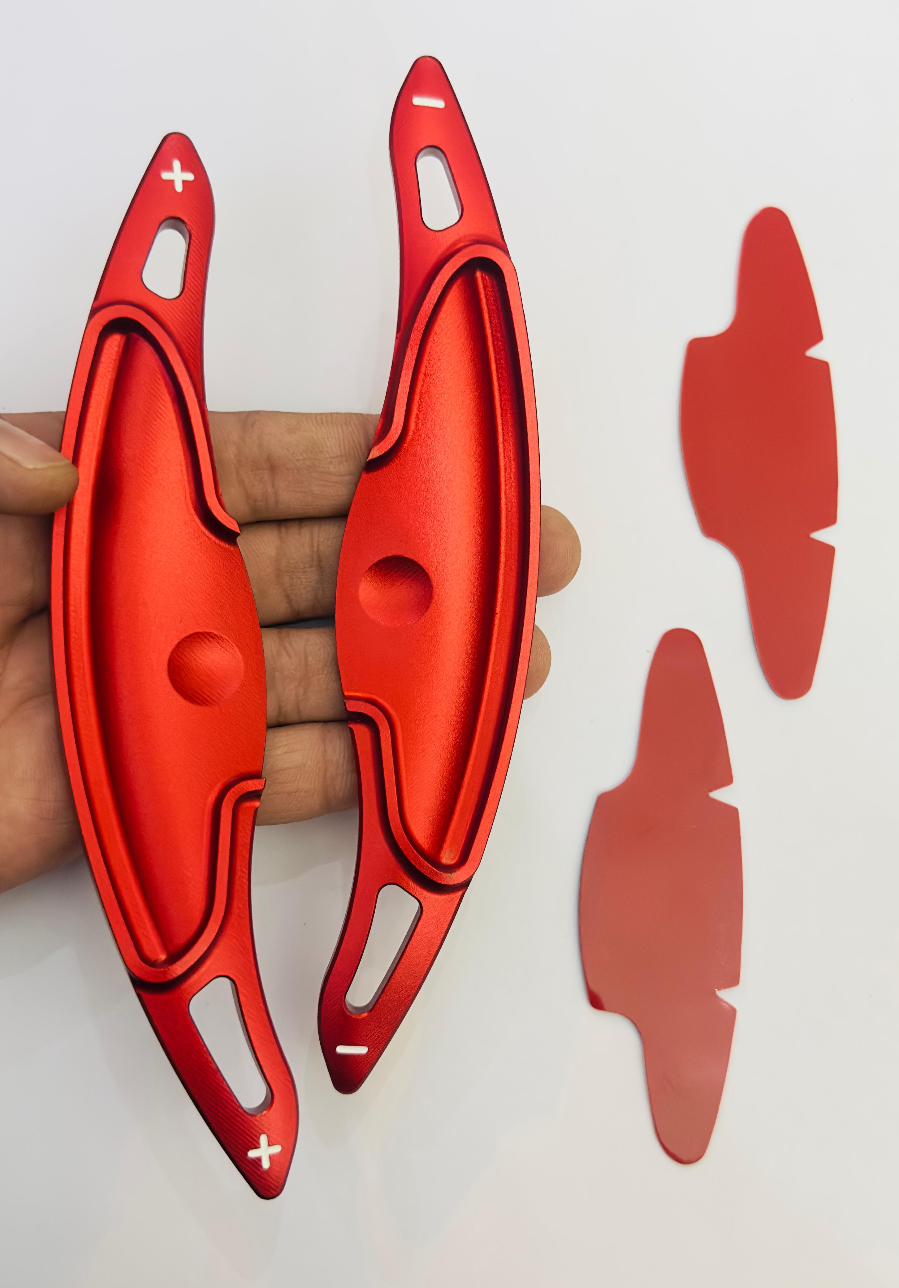 Red CNC Metal Paddle Shifter for Hyundai I-20 N-Line Venue N-Line Creta N-Line Interior Styling Parts Car Paddle Shifter Covers.