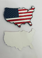 Black Red USA map Sticker 3D Metal Logo 8cmx5cm USA Logo Car Emblem 3D Badge Auto Racing Sport Sticker Country map Metal Attractive Sticker
