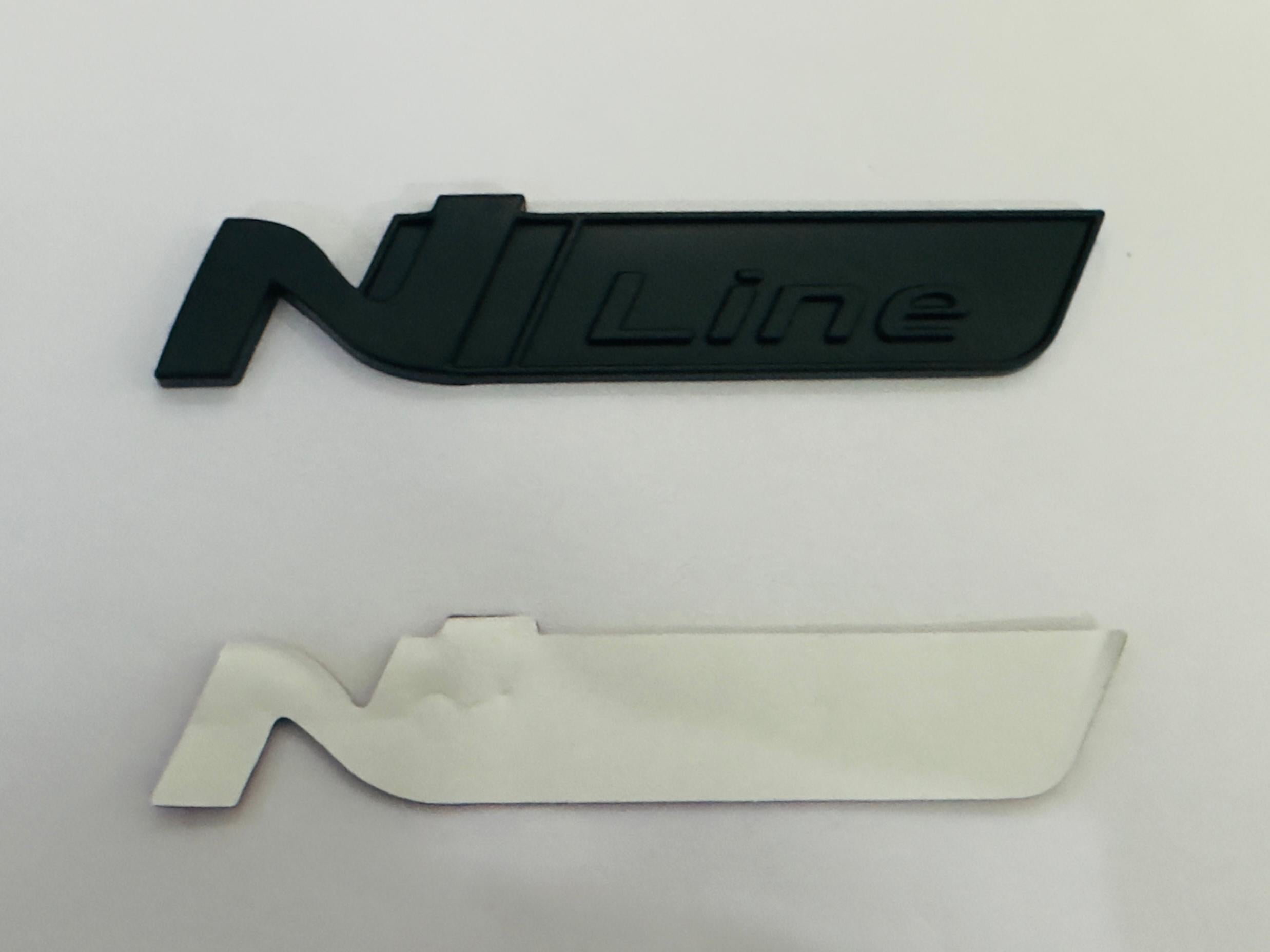 Full Black N Line Logo Car Bike Metal Logo 11cmx2cm Car Emblem 3D Badge Auto Racing Sport Sticker Grand Tourer Decal 1 Pieces