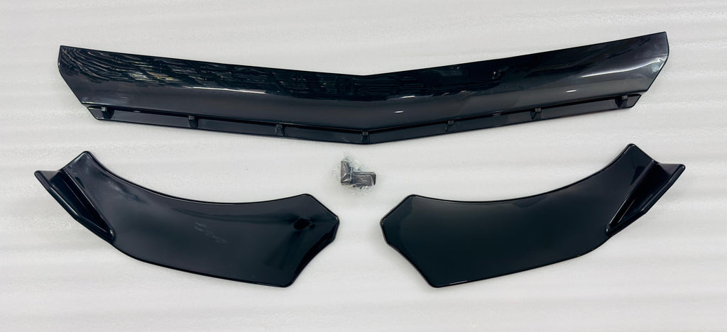 3PC Splitter 7 Dot Rocket ABS Car Front Bumper Splitter Diffuser Splitter Universal Durable Car Front Lip Chin Body Kit Bumper Lip Splitter 3Pieces Splitter