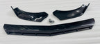 3PC Splitter 7 Dot Rocket ABS Car Front Bumper Splitter Diffuser Splitter Universal Durable Car Front Lip Chin Body Kit Bumper Lip Splitter 3Pieces Splitter