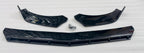 3PC Splitter 7 Dot Rocket ABS Car Front Bumper Splitter Diffuser Splitter Universal Durable Car Front Lip Chin Body Kit Bumper Lip Splitter 3Pieces Splitter