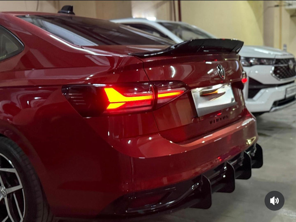 ABS Quality Rear Trunk Car Tail Wing Rear Spoiler Car Wings Duck Tail VW Virtus Skoda Slavia Lip Spoiler Versatile Carr Spoilerr