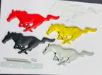Golden Horse 3D Logo (16cmx6cm) for Car Bike Laptop Emblem, Horse Sticker 3D Badge Auto Racing Sport Logo Grand Tourer Decal Auto Accessories.