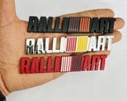 Ralliart 3D Logo (12.5cmx2cm) Car Bike Laptop Ralliart Sticker Car Emblem 3D Badge Sticker Universal Auto Racing Sport Logo Grand Tourer Decal.