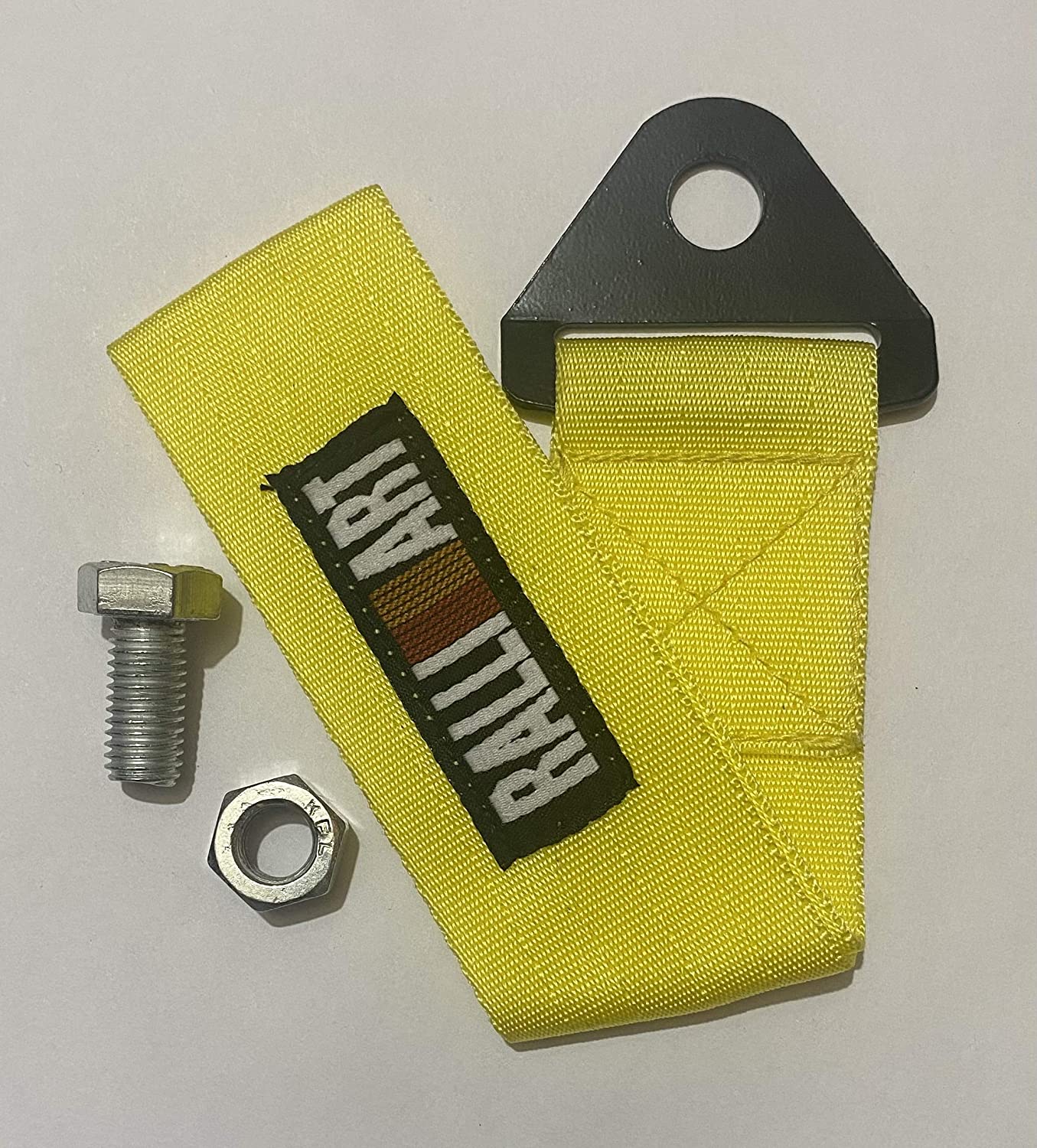 RALLIART CAR Truck Tow Belt Strap Universal Front Rear Tow Strap Tow Hook Towing Belt (Nylon, 1000 kg Pull Capacity 1 Piece