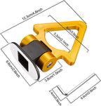 YELLOW Triangle Dummy Hook Car Bumper PVC Tow Hook Universal Decorative Racing Style Trailer Hook Sticker Rear Tow Strap Tow Hook-1 Piece Attractive Hook