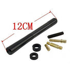 Black Carbon Cool Exterior Decorative Universal Aluminium Fiber Car Auto AM/FM Radio Aerial Antenna 12CM and Screw for Car Modification 1 PC