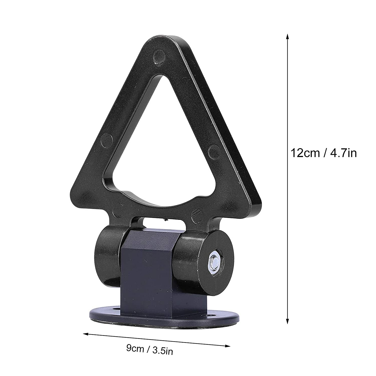 Black Triangle Dummy Hook Car Bumper PVC Tow Hook Universal Decorative Racing Style Trailer Hook Sticker Rear Tow Strap Tow Hook-1 Piece Attractive Hook