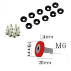 10pc/Set Black Fender Washer Engine Dress Up Kit CNC Bumper Fender Washer Bolt for Modified Car Fender Fasteners.