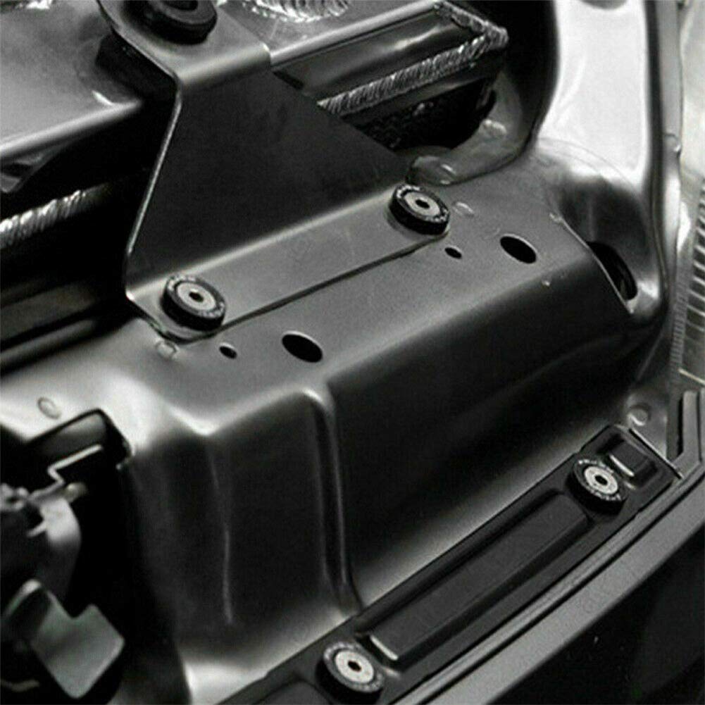 10pc/Set Silver Fender Washer Engine Dress Up Kit CNC Bumper Fender Washer Bolt for Modified Car Fender Washer Bolts Fasteners.