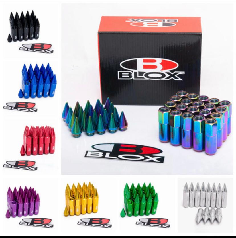 20PC 1.25 LUG NUTS Car Extended Forged Aluminum Tuner BLOX LUG Nuts For Hyundai Kia Honda Scorpio &amp; Mahindra Racing Wheel Lug Nut