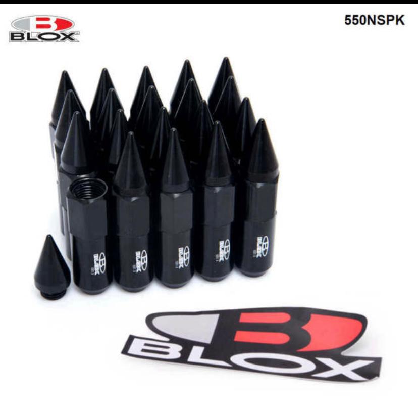 20PC 1.25 LUG NUTS Car Extended Forged Aluminum Tuner BLOX LUG Nuts For Hyundai Kia Honda Scorpio &amp; Mahindra Racing Wheel Lug Nut