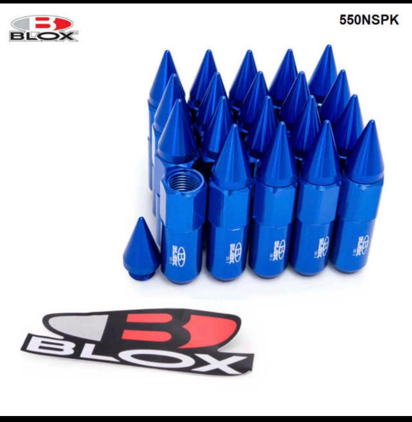20PC 1.25 LUG NUTS Car Extended Forged Aluminum Tuner BLOX LUG Nuts For Hyundai Kia Honda Scorpio &amp; Mahindra Racing Wheel Lug Nut