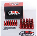 20PC Red 1.25 LUG NUTS Car Extended Forged Aluminum Tuner BLOX LUG Nuts For Hyundai Kia Honda Scorpio & Mahindra Racing Wheel Lug Nut