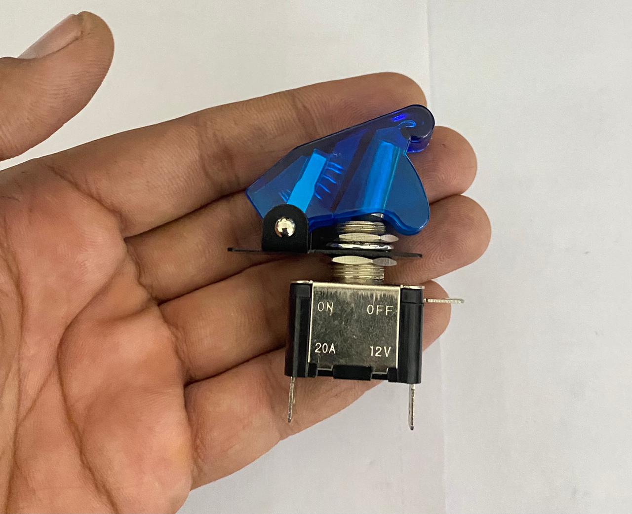 Toggle Switch WiD Aircraft Safety Cover Rocker Toggle Switch 12V 20A Car Auto Racing ON/Off Switch LED Light Illuminated 3Pin for All Vehicles
