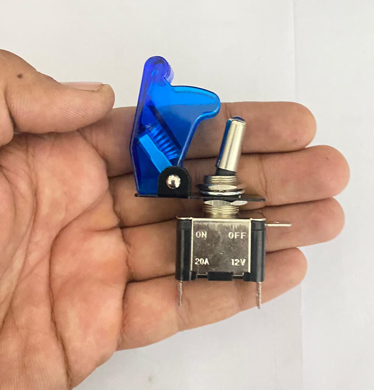 Toggle Switch WiD Aircraft Safety Cover Rocker Toggle Switch 12V 20A Car Auto Racing ON/Off Switch LED Light Illuminated 3Pin for All Vehicles