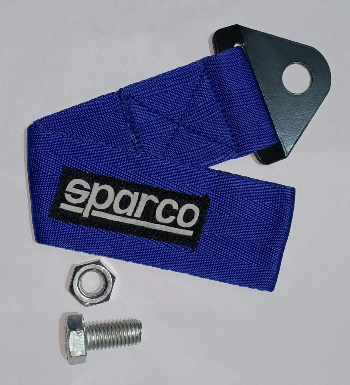 SPARCO CAR Truck Tow Belt Strap BLUE Universal Front Rear Tow Strap Tow Hook Towing Belt (Nylon, 1000 kg Pull Capacity 1 Piece