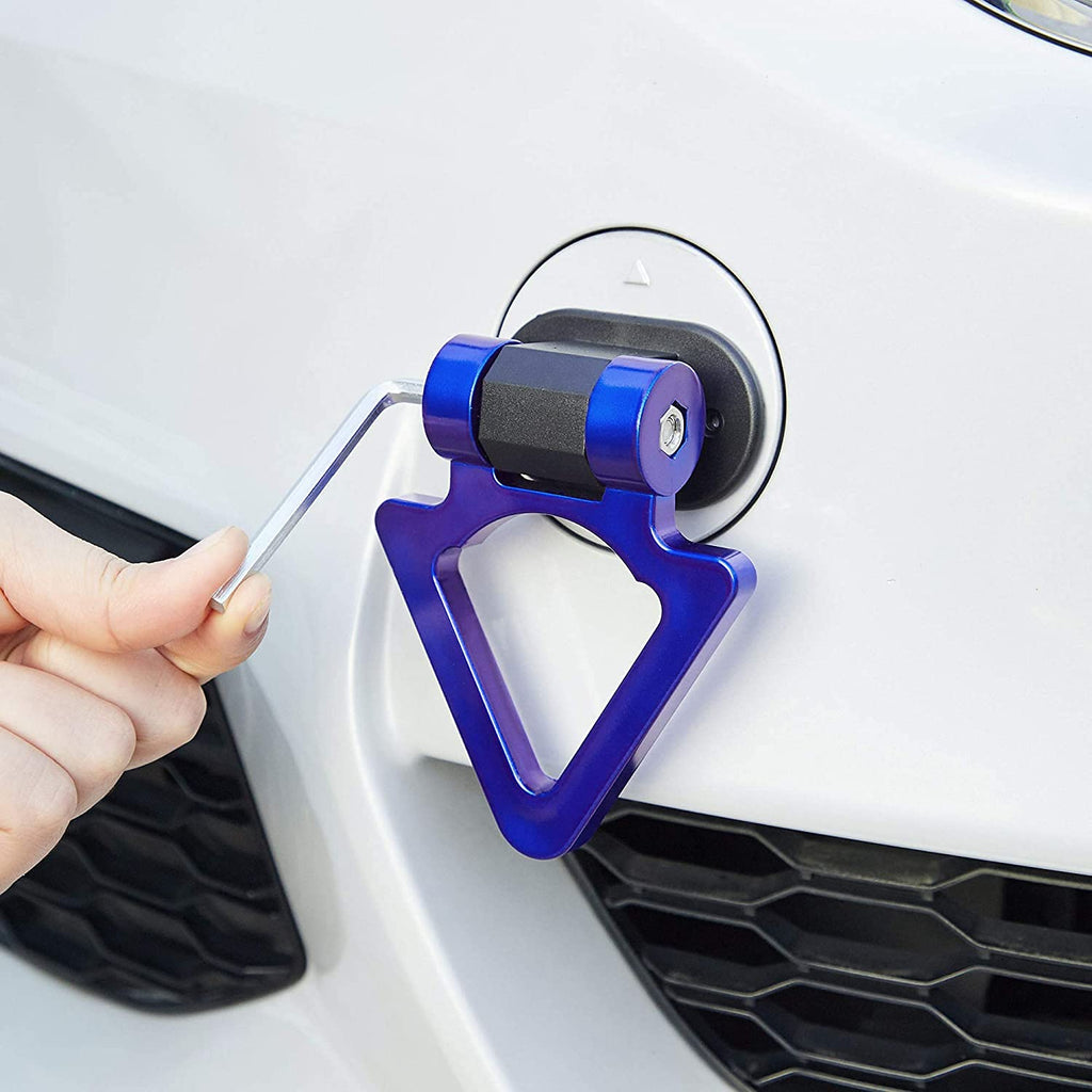 Triangle Dummy Hook Car Bumper PVC Tow Hook Universal Decorative Racing Style Trailer Hook Sticker Rear Tow Strap Tow Hook-1 Piece Attractive Hook