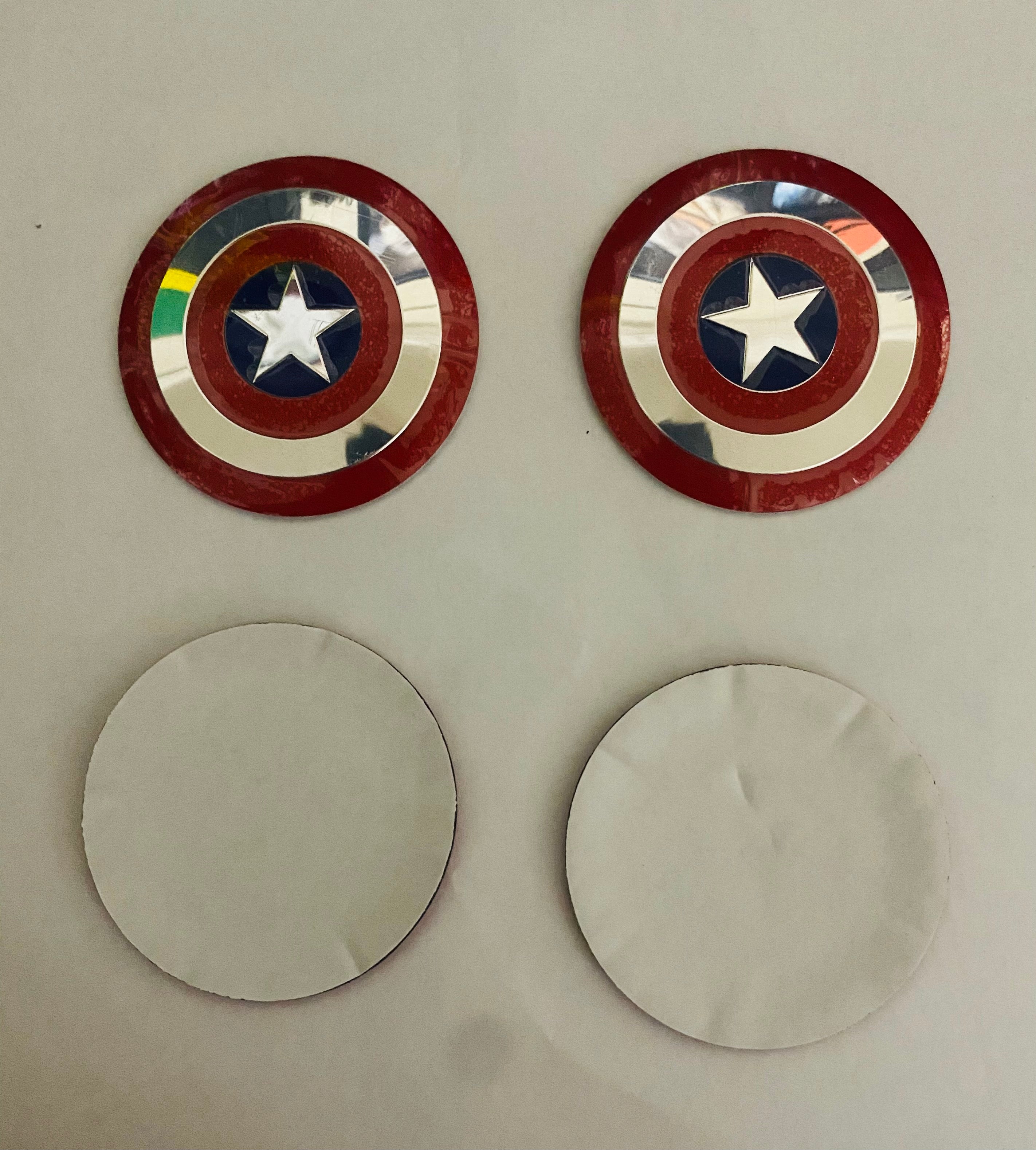 4PC Automotive Hood Ornaments, Wheel Emblems Car Center Hub 56mm 2INCH Caps Various Type of Badge Decoration Accessories Compatible with All Cars. (4PC, Captain-America Wheel Sticker.)